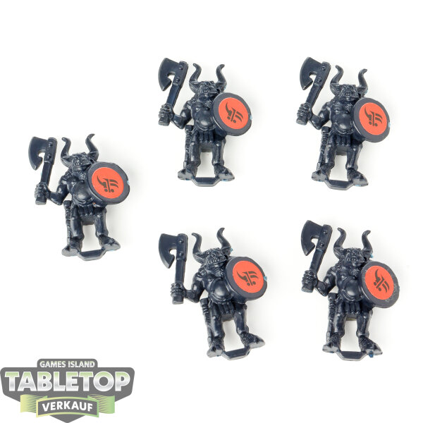 Miniaturen - 5x Beastmen - unbemalt