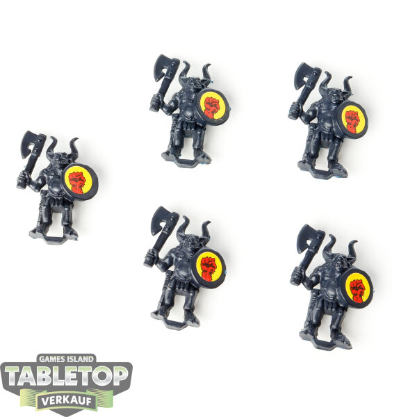 Miniaturen - 5x Beastmen - unbemalt