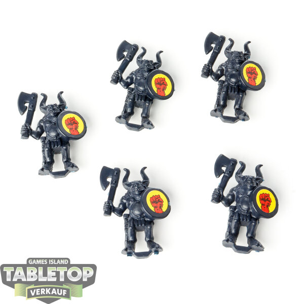 Miniaturen - 5x Beastmen - unbemalt