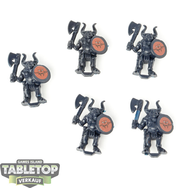 Miniaturen - 5x Beastmen - unbemalt