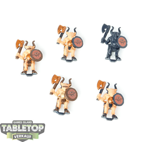 Miniaturen - 5x Beastmen - teilweise bemalt