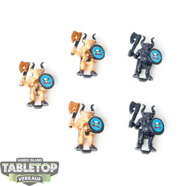 Miniaturen - 5x Beastmen - teilweise bemalt