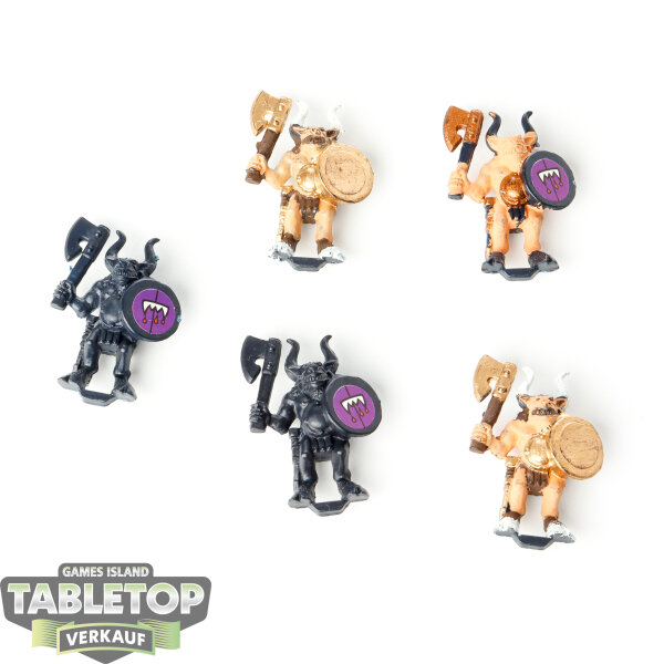 Miniaturen - 5x Beastmen - teilweise bemalt