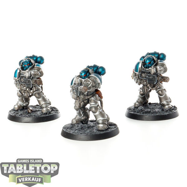 Space Marines - 3x Primaris Eradicators - teilweise bemalt