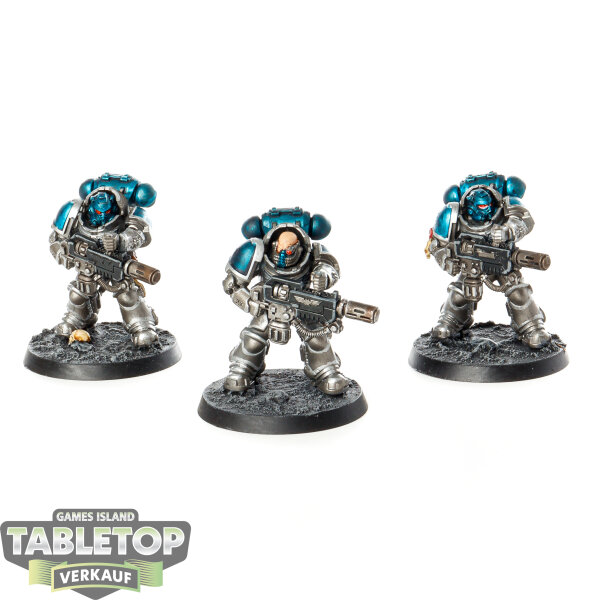 Space Marines - 3x Primaris Eradicators - teilweise bemalt