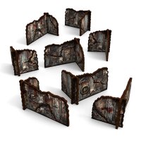 Green Stuff World - Pre-Painted Detachable Ruined Corner Walls 11th Edition (Pack x8)
