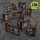 Green Stuff World - Pre-Painted Detachable Ruined Corner Walls 11th Edition (Pack x8)