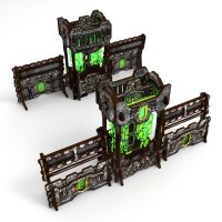 Green Stuff World - Pre-Painted Power Generator and Defensive Barricades 11th Edition