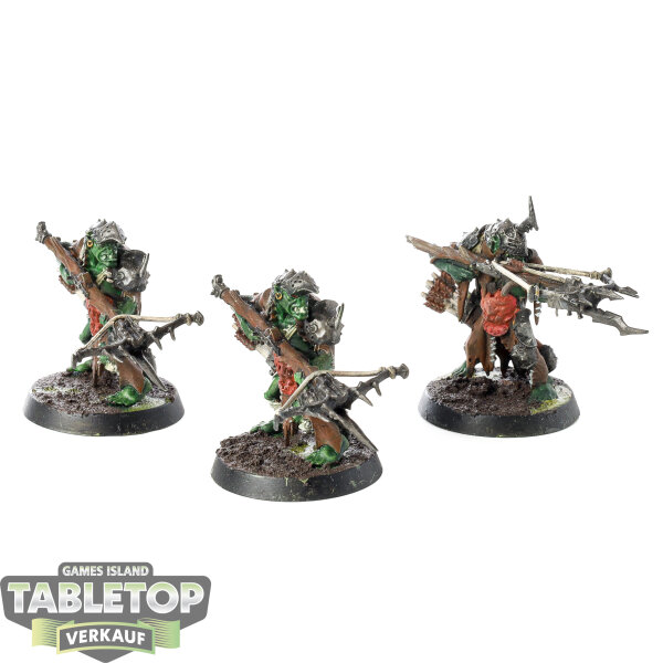 Orruk Warclans - 3x Man-Skewer Boltboyz - bemalt