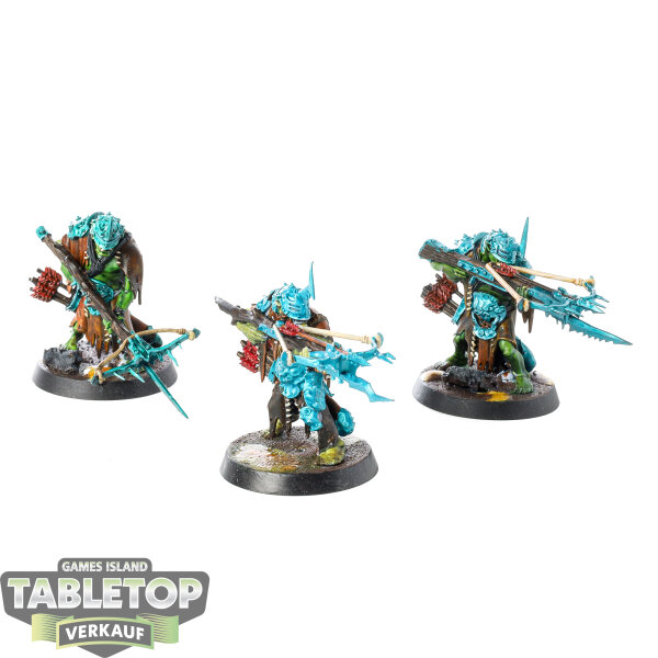 Orruk Warclans - 3x Man-Skewer Boltboyz - bemalt