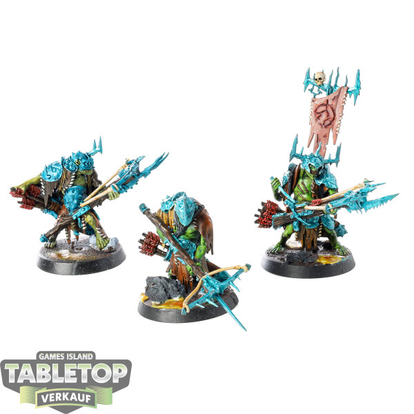 Orruk Warclans - 3x Man-Skewer Boltboyz - bemalt