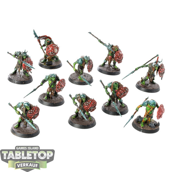 Orruk Warclans - 10x Gutrippaz - teilweise bemalt