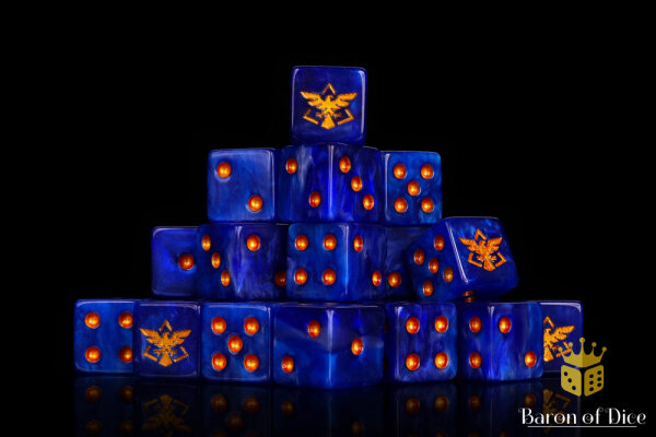 Baron of Dice - Star Battle | Earth Defense 16mm Square Corner Dice (25)