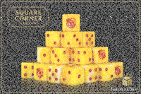 Baron of Dice - Bleeding Heart 16mm Square Corner Dice (25)