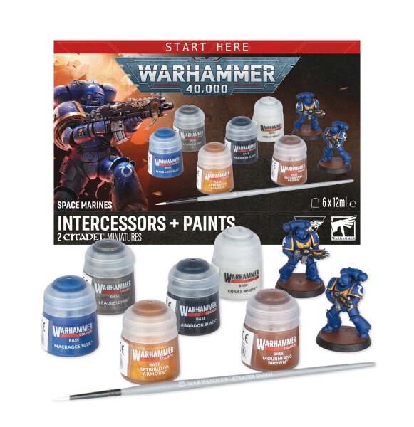 Warhammer 40.000 - Space Marines: Intercessors + Paints