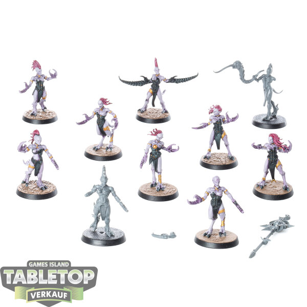 Chaos Daemons - 10x Daemonettes of Slaanesh - teilweise bemalt