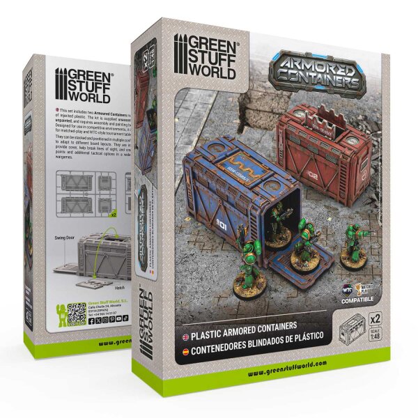 Green Stuff World - Gepanzerte Sci-Fi-Container (Pack x2)