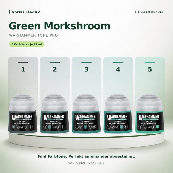 Warhammer Tone Pro - Green Morkshroom | 5-Farben-Bundle