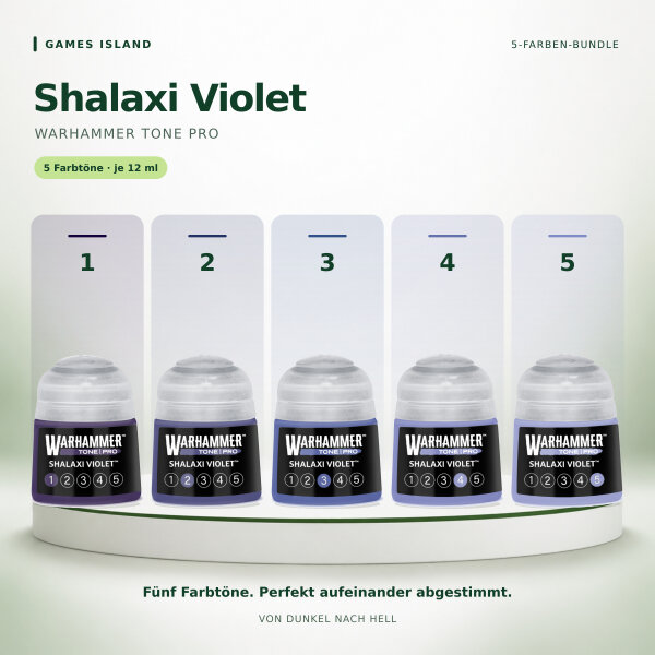 Warhammer Tone Pro - Shalaxi Violet | 5-Farben-Bundle