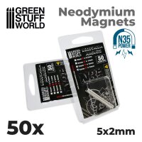 Neodymium Magnets 5x2mm - 50 units (N35)