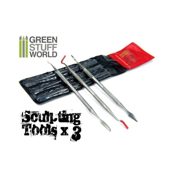 Green Stuff World - 3x Sculpting Tools