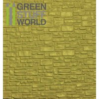 Green Stuff World - ABS Plasticard - SMOOTH ROCK WALL Textured Sheet - A4