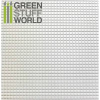 Green Stuff World - ABS Plasticard - SMALL SQUARES Textured Sheet - A4