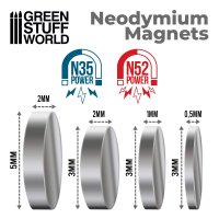 Green Stuff World - Neodymium Magnets 3x1mm - 100 units (N35)