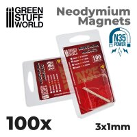 Neodymium Magnets 3x1mm - 100 units (N35)