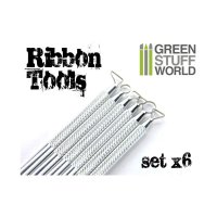 Green Stuff World - 6x Mini Ribbon Sculpting Tool Set