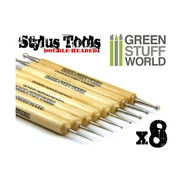 Green Stuff World - 8x Sculpting STYLUS tool set