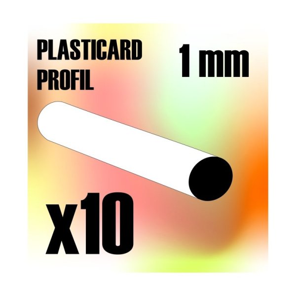 Green Stuff World - ABS Plasticard - Profile ROD 1mm