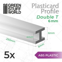 Green Stuff World - ABS Plasticard - Profile H-Beam...