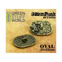Green Stuff World - 8x Steampunk Buttons WATCH MOVEMENTS...