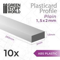 Green Stuff World - ABS Plasticard - Profile RECTANGLED...