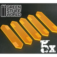 Green Stuff World - 5x Small Energy Walls - Phosphorescent Orange