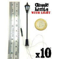 Green Stuff World - 10x Classic Lamps with LED Lights