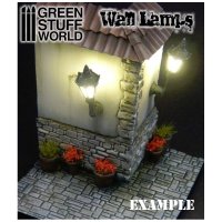 Green Stuff World - 10x Classic WALL Lamps with LED Lights