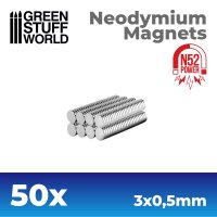 Green Stuff World - Neodymium Magnets 3x05mm - 50 units...
