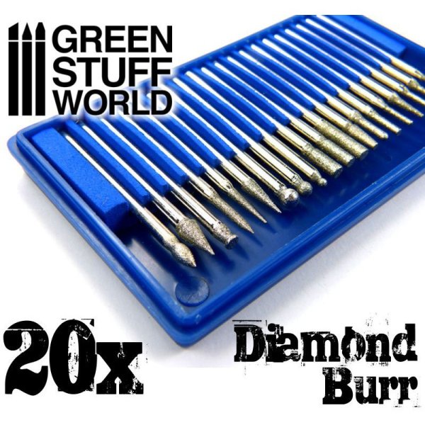 Green Stuff World - Diamond Burr Set with 20 tips