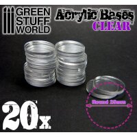 Acrylic Bases - Round 25 mm CLEAR