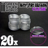 Green Stuff World - Acrylic Bases - Round 25 mm CLEAR