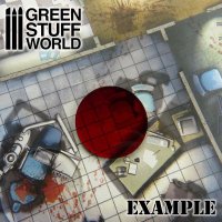 Green Stuff World - Acrylic Bases - Round 25 mm CLEAR RED