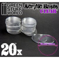 Acrylic Bases - Round 32 mm CLEAR