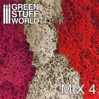 Islandmoss - Red Fuchsia and Grey Mix
