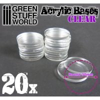 Green Stuff World - Acrylic Bases - Round 30 mm CLEAR