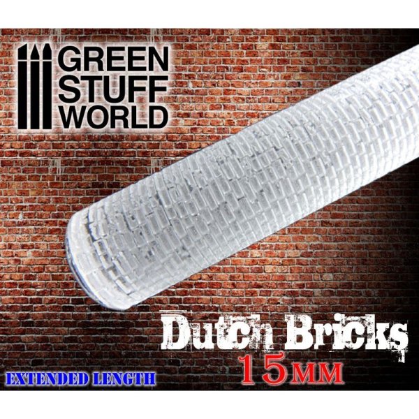 Green Stuff World - Rolling Pin DUTCH Bricks 15mm