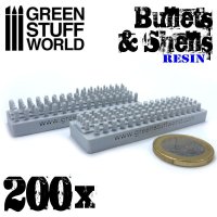 Green Stuff World - 200x Resin Bullets and Shells