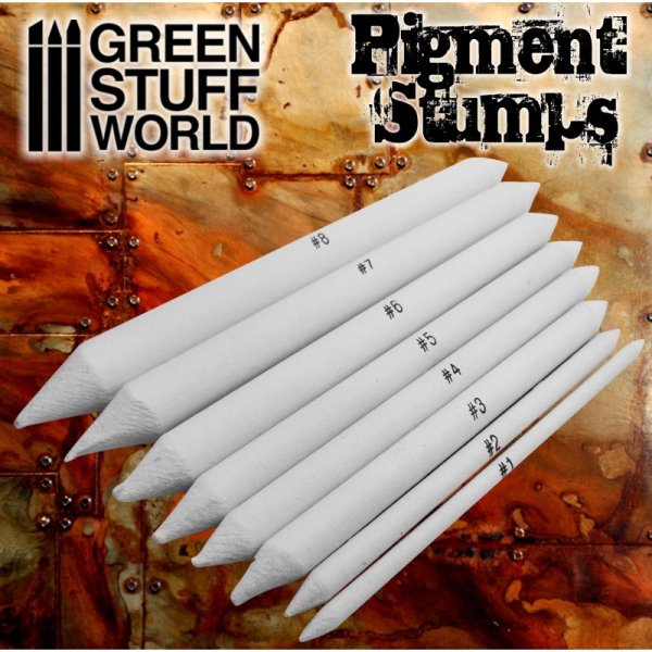 Green Stuff World - Set 8x Pigment Blending Stumps