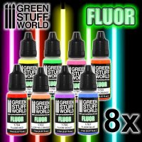 Green Stuff World - Set x8 Fluor Paints